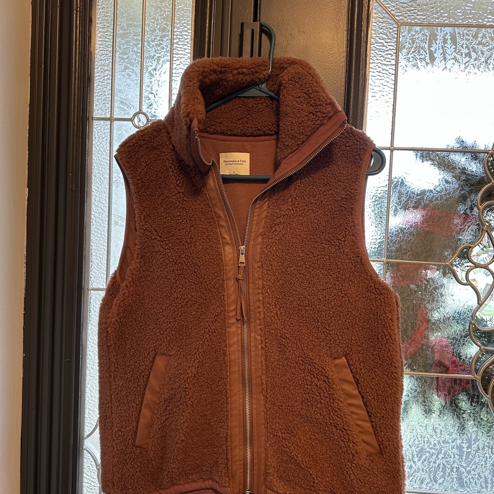 Abercrombie & Fitch Tan Sherpa Jacket